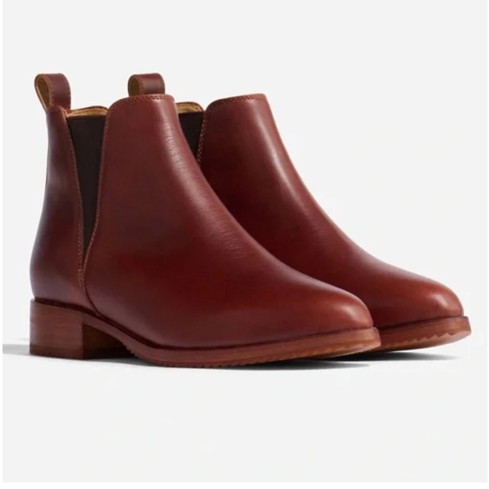 Nisolo Eva Everyday Chelsea Boot in Auburn Leather Size 8.5 - Picture 9 of 11